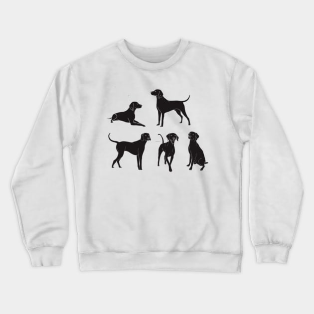 German dog silhoutte art design #5 Crewneck Sweatshirt by FredGarden8